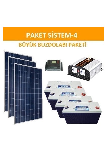 Güneş Enerjisi Bağ Evi Solar Paketi 1200W Inverter 280W Güneş Paneli Paket 3