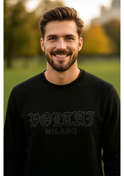 Cora Bisiklet Yaka Erkek Sweatshirt Siyah modelleri