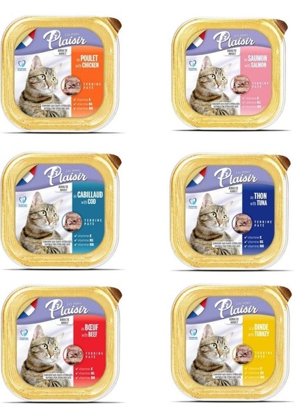 6'lı Süper Karışık Kedi Yaş Maması Paketi 6 x 100 gr