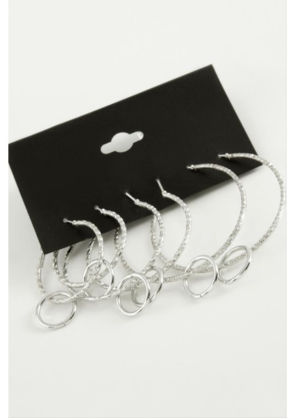 Wizard Burgulu Metal Halka Küpe 6 Adet-Gümüş Rengi fiyatları