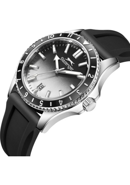 SL.09.2531.1.03 Silikon Kordon Çelik Kasa 10 Atm Suya Dayanıklı Siyah Renk Erkek Kol Saati fiyatları