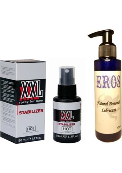 Mucizevi Hot Xxl Peak Power For Men Sprey 50 ml Eros Natural Lubricant 125ML