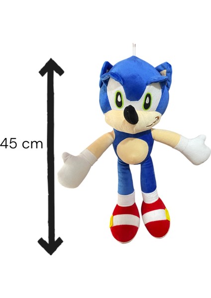 Özel Seri Sonic 45 cm Peluş Oyuncak – Hızın ve Eğlencenin Yumuşacık Hali!