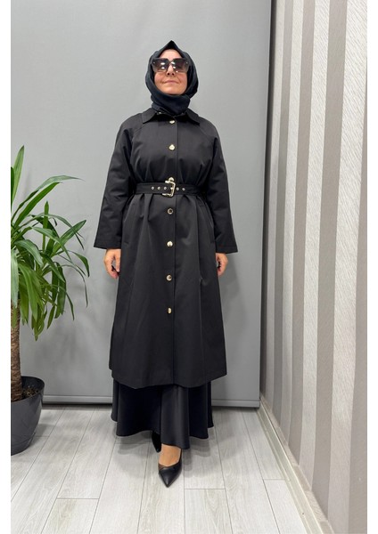 Trençkot Siyah 26KGSTRN2687