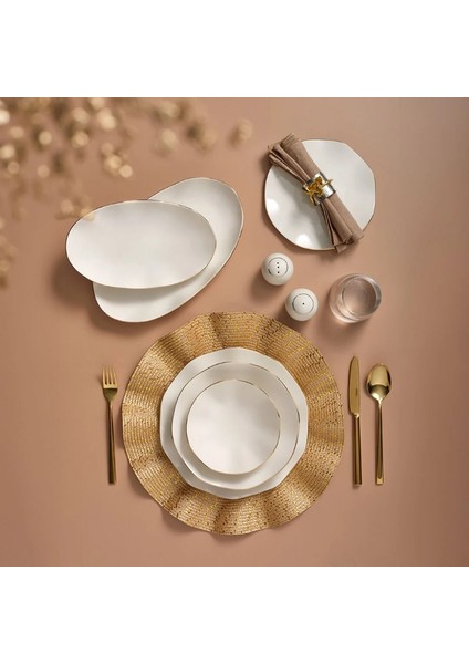 Nesrin 52 Parça Gold Fileli Yemek Takımı fırsatları