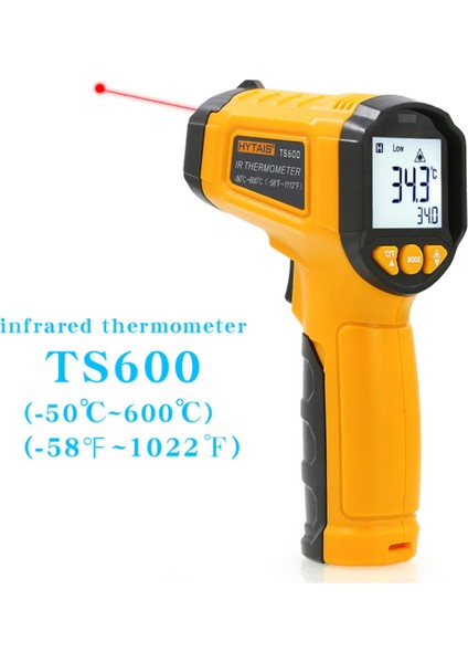 Lazer Odaklı Kızılötesi -50/+600°C Endüstriyel Katı-Sıvı Sıcaklık Ölçer Infrared Termometre modelleri