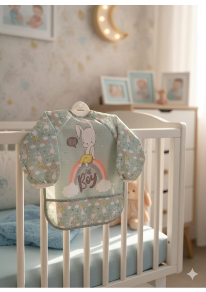 Laura Baby Uzun Kollu Sıvı Geçirmez Mama ve Aktivite Önlüğü