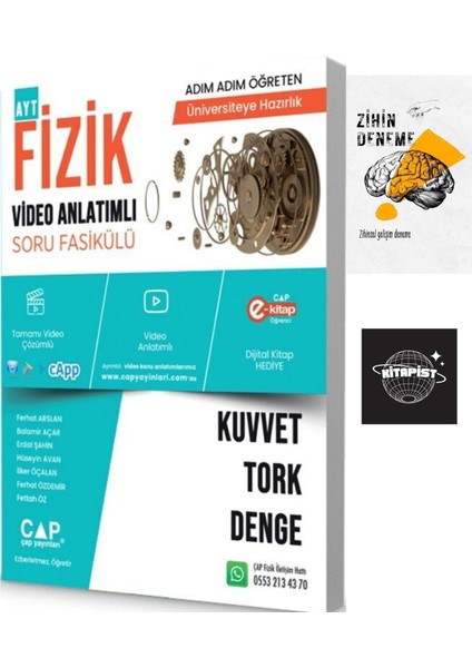 Çap Fizik Kuvvet Tork Denge Konu Anlatımlı Soru BANKASI+ZIHINDENEME-KD438