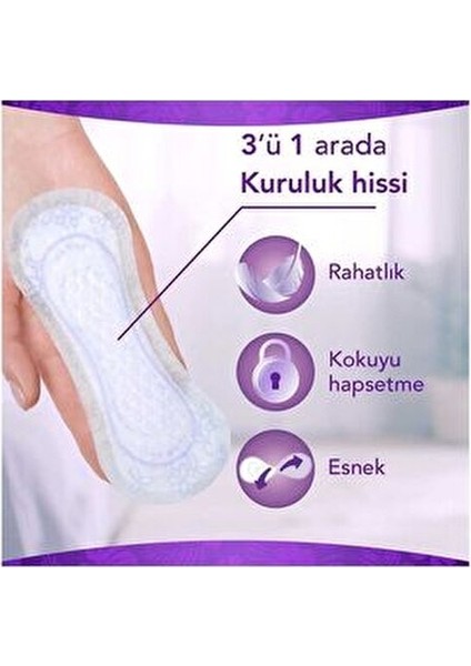 Günlük Ped Uzun Extra Koruma 208'li İnce ve Farkedilmeyen Tasarım ile Gün Boyu Ferahlık