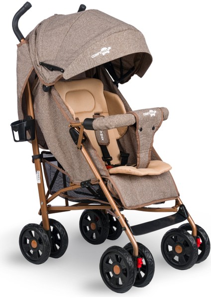 Comfymax Tam Yatar Baston Bebek Arabası – Wood Brown