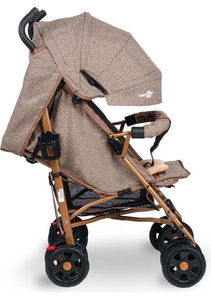 Comfymax Tam Yatar Baston Bebek Arabası – Wood Brown fırsatları