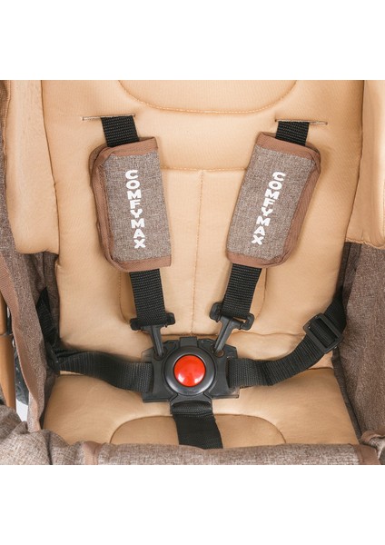 Comfymax Tam Yatar Baston Bebek Arabası – Wood Brown