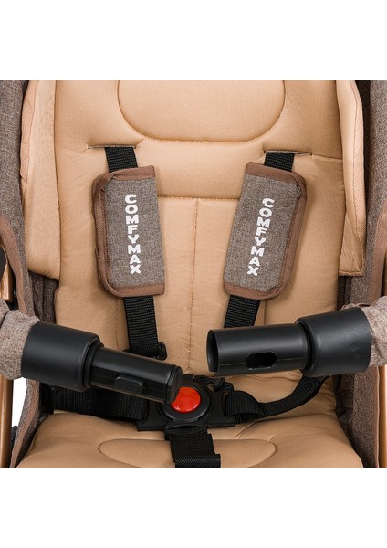 Comfymax Tam Yatar Baston Bebek Arabası – Wood Brown