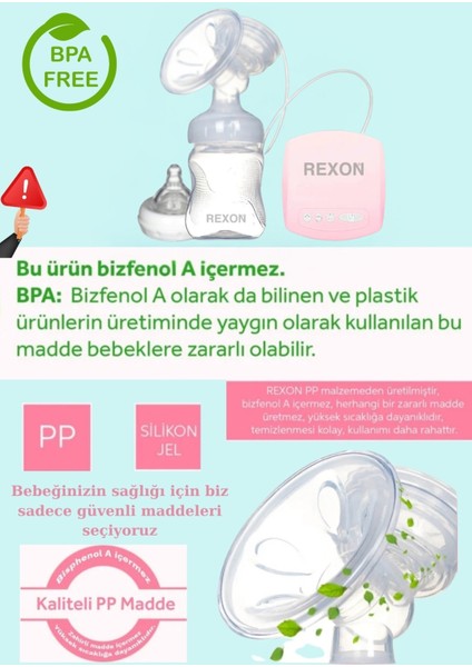 USB Elektrikli Göğüs Pompası Masaj ve Biberon Özellikli 9 Faklı Mod Süt Sağma Pompası modelleri