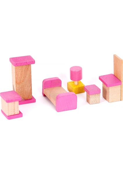 Ahşap - Mini Minyatür Çocuk Odası Seti