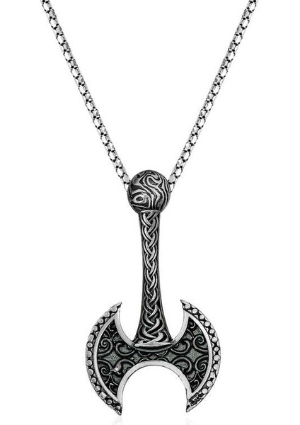 925 Ayar Gümüş Balta Erkek Gümüş Kolye