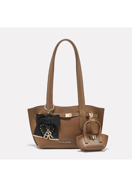 Midi Boy Kadın Taba Tote Bag Çanta - Dora
