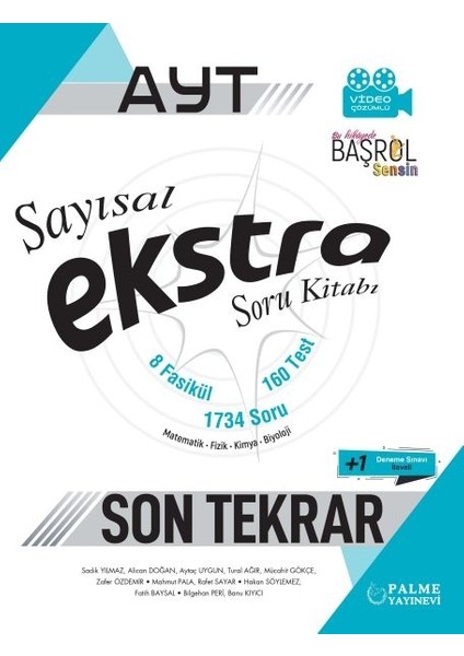 AYT Sayısal Ekstra Soru Kitabı Son Tekrar