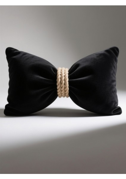 Fiyonk Görünümlü Xxl Dekoratif Yastık Dolgulu Fiyonk Kurdele Hediye Yastık Kırlent Minder