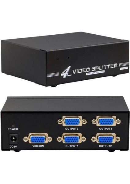 Powermaster PM-6228 4 Portlu 250 Mhz Monitör Çoklayıcı VGA Splitter Dağıtıcı