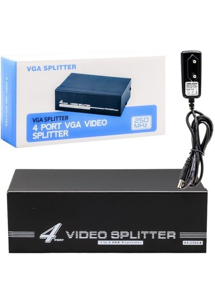 Powermaster PM-6228 4 Portlu 250 Mhz Monitör Çoklayıcı VGA Splitter Dağıtıcı fiyatları
