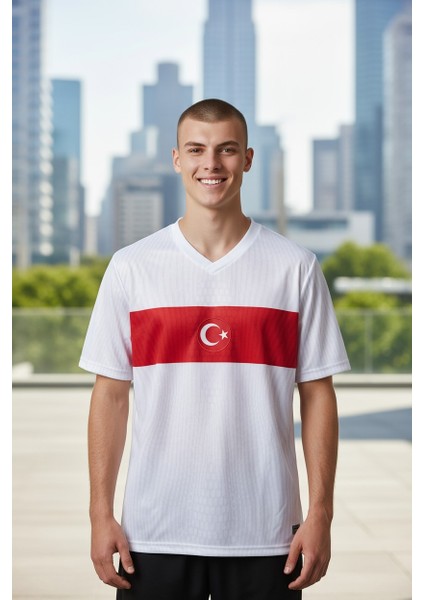 Isime Özel Baskılı Türkiye Retro Beyaz Milli Takım Yetişkin Tişört Halı Saha Forması modelleri