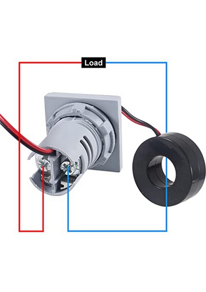 2 Adet Akım Voltajı Hertz Metre, Dijital 3in1 22MM Voltmetre Ammetre Hz Metre Ac 60-500V Akım Frekans Göstergesi (Yurt Dışından) fırsatları