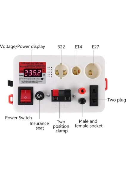 LED Hızlı Lamba Test Cihazı LED Işık Lamba Voltaj Güç Test Cihazı Dama Tahtası Lamba Test Kutusu Ekran Eu Fişi (Yurt Dışından) indirimleri