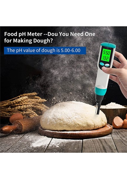 Atc Gıda Ph Test Cihazına Sahip Ph Metre, Yüksek Doğruluklu Ph/sıcaklık Probuna Sahip Su Geçirmez Dijital Gıda Ph Metre (Yurt Dışından) indirimleri