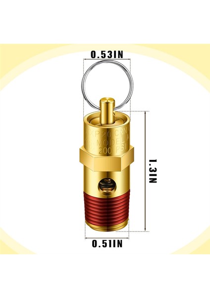 4pcs Hava Kompresörü Tahliye Basınç Emniyet Valfi ve Hava Gösterge Seti, 1/4in Npt Hava Tank Valfi 0-200 Psi Hava Basınç Göstergesi (Yurt Dışından) fiyatları