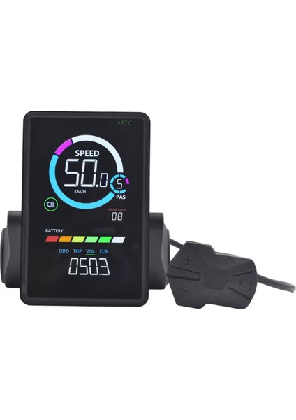 M7C-2 Elektrikli Bisiklet LCD Ekran Metre 24V 36V 48V 60V E Scooter LCD Panel USB ile Dağ Elektrikli Bike Sm 5pın (Yurt Dışından) fırsatları