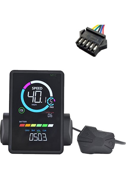 M7C-2 Elektrikli Bisiklet LCD Ekran Metre 24V 36V 48V 60V E Scooter LCD Panel USB ile Dağ Elektrikli Bike Sm 5pın (Yurt Dışından) indirimleri