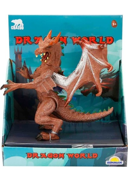 Standlı Ejderha Figürü 13 cm - Kahverengi (Lisinya) modelleri