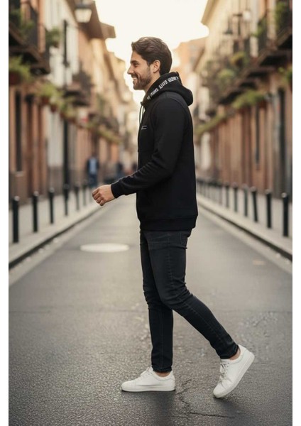 Gavi Kapüşonlu Erkek Sweatshirt Lacivert