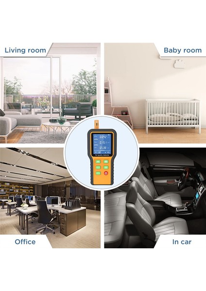 Hava Kalitesi Monitörü Co2 Monitör Formaldehit Dedektörü Tvoc/sıcaklık. (Yurt Dışından) indirimleri