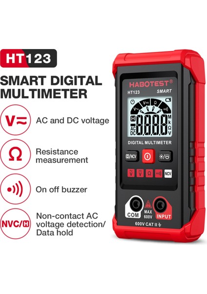 Habotest HT123 Dijital Multimetre, Ac/dc Voltaj Direnç Süreklilik Ölçüm Test Cihazı, Elektrik Multimetre Devre Test Cihazı (Yurt Dışından) fırsatları