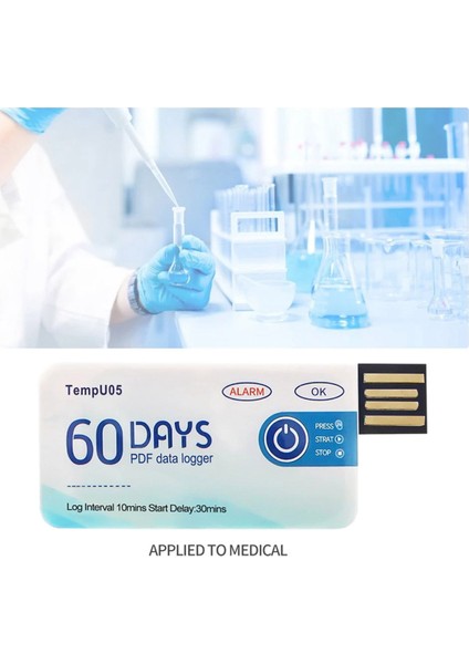 TEMPU05 Sıcaklık Veri Günlüğü 60 Gün Tek Kullanımlık Sıcaklık Analizörü Pdf USB (Yurt Dışından) indirimleri