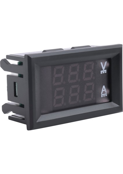 2pcs Dijital Voltmetre Ammetre Dc 100V 10A Amp Voltaj Akım Ölçer Test Cihazı Mavi + Kırmızı Çift LED Ekran Paneli Bağlantı Kabloları (Yurt Dışından)