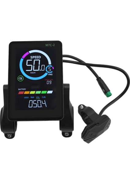 M7C-2 Elektrikli Bisiklet LCD Ekran Ölçer 24V 36V 48V 60V E Scooter LCD Panel USB Uart ile Dağ Elektrikli Bisiklet 5pin (Yurt Dışından)