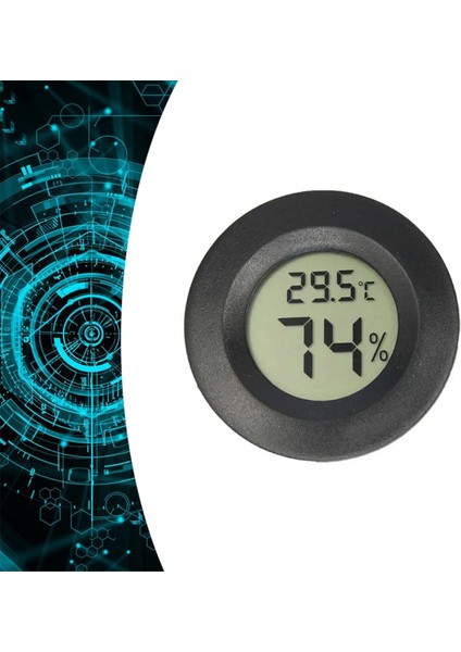 8pcs Mini LCD Dijital Termometre Higrometre Dondurucular Için Yuvarlak Sıcaklık Nem Sensörü Şarap Soğutucu Sürünme Evcil Hayvan Kutusu (Yurt Dışından) indirimleri