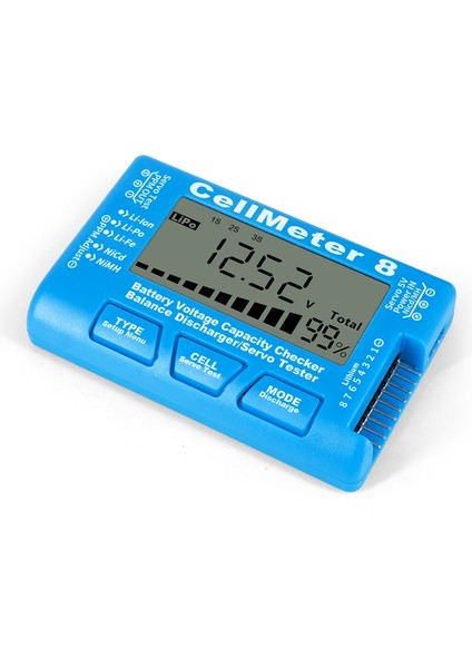 Rc Cellmeter 8 Dijital Pil Kapasite Denetleyicisi Denetleyici Test Cihazı Li-Ion Nımh Nıcd Hücre Ölçer Mavisi (Yurt Dışından) fırsatları