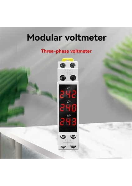 Bv-3r LED Üç Fazlı Voltmetre Mini Dijital Ekran Modüler Voltaj Ölçer 80-500VAC Dın Rada V1 V2 V3 (Yurt Dışından) fiyatları