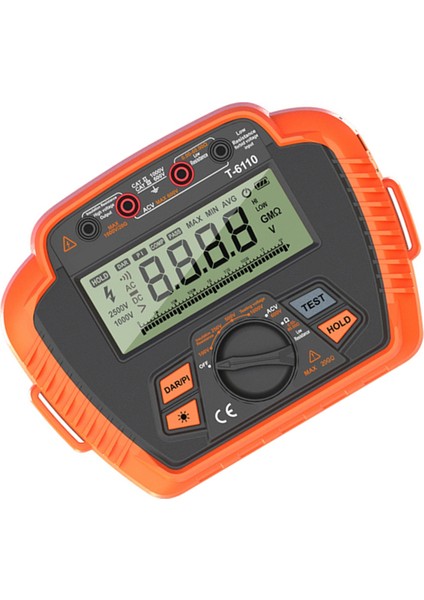 Yalıtım Direnç Test Cihazı 1000V Dijital Megohmeter, Maks 20GΩ, Düşük Direnç Emilim Oranını Ölçüyor (Yurt Dışından) indirimleri