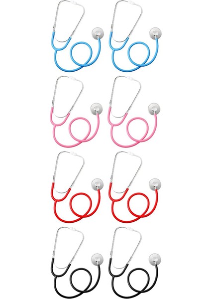 Çocuk Stetoskop Oyuncak Stetoskop Gerçek Çalışma Stetoskop Hemşirelik Stetoskop Doktor Kit 4 Renk (8 Pc) (Yurt Dışından)