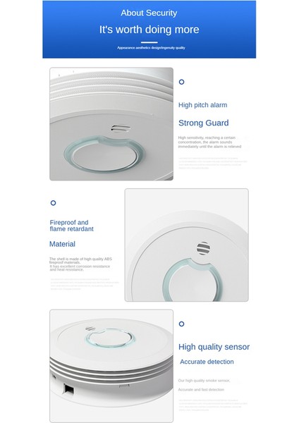 Akıllı Duman Dedektörü Rölesi Çevre Dumanı Izleme Için Kablolu Dedektör Ses Uyarısı (Yurt Dışından) fiyatları