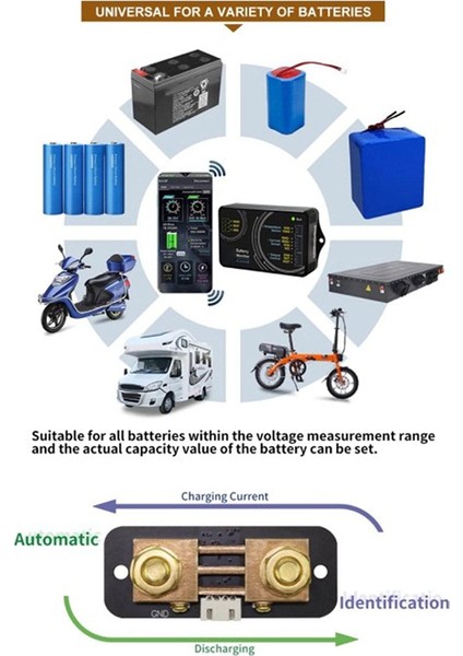 Pil Monitörü, Bluetooth Pil Kapasite Test Cihazı, 100A 0-120V Voltmetre Ampermetre Test Aracı, Kablosuz Pil Multimetre (Yurt Dışından) indirimleri