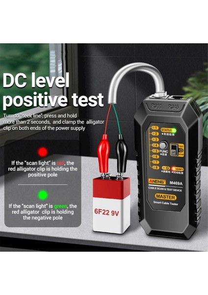 Aneng M469A Ağ Kablosu Bulucu RJ45 RJ11 Lan Kablo Bulucu Test Cihazı Anti-Intavim Test Enstrüman Ağı Onarımı, Kırmızı (Yurt Dışından) modelleri