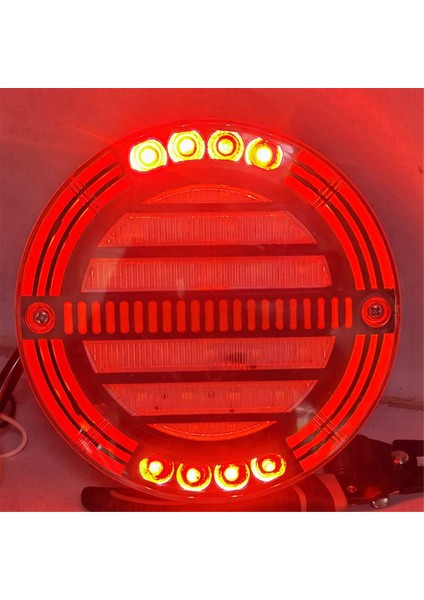 2 Adet Yuvarlak LED Römork Kuyruk Işığı Fren Lambası Drl Akışlı Sinyal Lambası Araba Kamyonu Gemileri Otobüs Teknesi Karavan 12V 24V (Yurt Dışından) fiyatları
