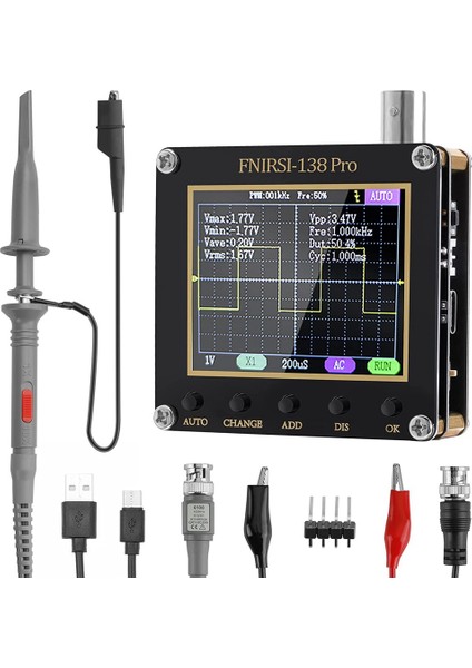 LCD Elde Taşınan Dijital Osiloskop Kiti - 200KHZ Dijital Osiloskoplar Taşınabilir 2.5ms/s Örne Oranı, 80KHZ Pwm, Tetik (Yurt Dışından)