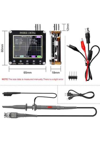 LCD Elde Taşınan Dijital Osiloskop Kiti - 200KHZ Dijital Osiloskoplar Taşınabilir 2.5ms/s Örne Oranı, 80KHZ Pwm, Tetik (Yurt Dışından) indirimleri